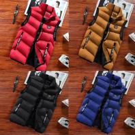 Casual Vest Men Autumn Winter Jackets Thick Vests Man Sleeveless Coats Male Warm Cotton Padded Waistcoat